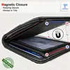 Nueva Cartera para Hombre de Amazon Ultra-delgada de Cuero con Cierre Magnético Protección RFID Portabilletes Simple