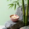 Caneca de Cerâmica Artesanal com Flores Secas, Vela Perfumada, Cera de Soja, Fragrância Sem Fumaça, Caneca de Cerâmica Multicolorida, Presente Souvenir, Vela de Emergência