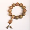 Pulsera de Sándalo Verde Añejo Argentino al por Mayor, Pulsera de Joyería de Madera de Sándalo para Hombres y Mujeres, Fabricante de Cuentas de Oración Budista