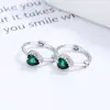 Pendientes de plata de ley 925 con circonita de color encantador para mujer, pendientes minimalistas de cristal de color, pendientes personalizados para todo tipo de ocasiones, pendientes