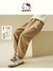Pantalones Casuales con Forro de Felpa para Niñas Otoño e Invierno 2024 Nuevo Estilo de Dibujos Animados de Moda Pantalones Deportivos para Niños Venta al por Mayor