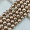 Perlas de Concha de Colores de Alto Brillo con Recubrimiento, Perlas de Imitación Swarovski de Alto Brillo, Perlas Edison, Cuentas Redondas para Manualidades de Bisutería