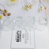 Vaso de Chupito de Vidrio Ins Vaso Cuadrado Pequeño Simple Transparente Vaso de Degustación Regalo Patrón Logotipo Personalización