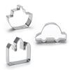 Juego de Moldes para Galletas de Acero Inoxidable Barco Coche Casa Molde Cortador de Galletas Círculo para Mousse Herramientas para Hornear DIY