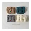 Cachecol de Inverno Infantil Estilo Coreano com Design de Pompons de Pelo, Cachecol de Tricô Quente e Fofo com Bolas, Cachecol para Bebê Masculino e Feminino