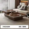 Mesa de Centro de Madera Maciza, Cuadrada, Minimalista, para Uso en el Hogar en la Sala de Estar, Sencilla, para Apartamentos Pequeños, de Estilo Antiguo, Mesa de Centro de Diseño Moderno Estilo Wabi-Sabi