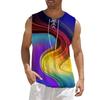 2023 Amazon wish estación independiente número de ventas para hombre nuevo chaleco casual sin mangas estampado camisa para hombre