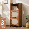 Estantería, unidad de almacenamiento, librero de pie, gabinete de almacenamiento infantil, almacenamiento de pared, gabinete lateral a prueba de polvo para el hogar con puertas.
