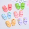 Zuecos Pequeños Coloridos Dibujos Animados Hechos a Mano DIY Pegamento de Crema Resina Pequeños Accesorios Hebilla de Zueco Paquete de Materiales para Joyería