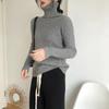 Suéter base de gola alta quente espessado feminino outono e inverno 2024 novo estilo preguiçoso solto top suéter macio e aconchegante
