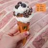 Cono de Helado Crujiente, Cono Tesoro, Cono de Leche Caliente, Cono de Rollo de Huevo Crujiente, Modelo de Helado, Leiduzhu
