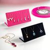 Exhibidor de collares en forma de L de gamuza de alta gama, aretes, aretes, collar, estante, placa colgante, 3 colores, venta al por mayor