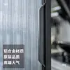 Puerta de vidrio corrediza de marco ultradelgado para cocina de balcón, manija autoadhesiva de aleación de aluminio sin taladro, forma de barco
