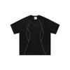 Camiseta de Ante de Manga Corta para Hombre Verano Nuevo Diseño Nicho Tiras Reflectantes Pesada Holgada Camiseta de Media Manga para Pareja