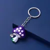 Chaveiro Novo de Cogumelo Pequeno Transfronteiriço Exquisito Colorido Chaveiro de Cogumelo com Gotejamento de Óleo Pingente de Bolsa Pequeno Presente Atacado