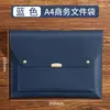 2026 Nova Bolsa Magnética para Arquivos de Escritório Bolsa de Couro para Documentos Maleta para Armazenamento de Dados Bolsa Impermeável para Documentos