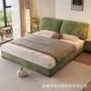 Cama Minimalista Italiana de Tela Cama de Tela Chenille Moderna Simple 1.8m Cama Grande para Dormitorio Principal con Almacenamiento Cama Doble de Boda
