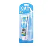 Kit de Escova de Dentes e Pasta de Dentes para Pets, Limpeza Bucal para Cachorros, Escova de Dentes para Cachorros, Escova de Dentes de Dedo para Gatos, Escova de Dentes para Gatos, Suprimentos para Pets