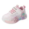 Zapatillas de Tenis Infantiles de Dibujos Animados para Niñas 2025 Otoño e Invierno Estilo Coreano Zapatos Deportivos de Cuero para Niños Zapatos Casuales para Niños