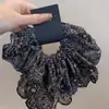 Diadema Floral Grande de Lujo Vintage para Coleta Accesorios para el Cabello con Estampado Scrunchie Versátil