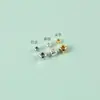Plata de Ley S925 Accesorios Espaciadores Cuadrados Pequeños Pulsera de Cuerda Trenzada Hecha a Mano Colgante Cuentas Espaciadoras Materiales para Joyería Venta al por Mayor