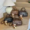 Bolso Satchel Coreano de Nicho Bolso Baguette para Mujer Otoño 2025 Nuevo Textura de Alta Gama Estilo Extranjero Retro Bolso de Hombro Cruzado