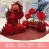 Set de Flor de Rosa Gigante para el Día de San Valentín, Flores Artificiales, Flores Falsas para Cumpleaños, Exhibición de Centro Comercial de Arte Floral, Diseño de Escena de Arreglo Floral de Piso