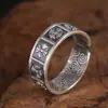 Joias de prata S999 anel de prata esterlina cruz dos Quatro Deuses Animais anel aberto atacado de fábrica prata tailandesa vintage para homens e mulheres