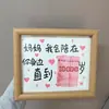 Regalo del Día de la Madre para Acompañarte Hasta los 100 Años, Marco de Fotos de Madera para Decoración de Escritorio en Casa, Regalo para Padres