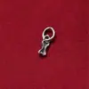 Prata Pura S925 Vintage Pequeno Pingente de Osso Pulseira de Cristal Colar DIY Miçangas Pingente Fofo Acessórios de Joias