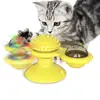 Juguete para Gatos Juguetes Interactivos para Mascotas para Gatos Juego de Rompecabezas para Gatos Juguete con Molinillo Placa Giratoria para Gatito Cepillar Dientes Suministros para Mascotas