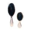 Pente com Airbag Dourado Galvanizado Transfronteiriço para Raiz de Cabelo Fofo Pente de Cerdas Naturais de Javali Pente com Almofada de Ar para Mulheres Pente para Cabelo Liso Sem Nós