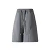 Pantalones cortos tipo patchwork de estilo americano para hombre, pantalones de playa finos de secado rápido para verano, pantalones deportivos casuales holgados de pierna recta hasta la rodilla para hombre