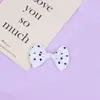 Laço de Fita com Nervuras e Bolinhas Estampadas 3,5*5cm, Laço de Fita com Bolinhas Pequenas, Acessórios Decorativos Estilo Coreano Atacado