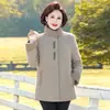 Casaco de Inverno da Mamãe com Fleece Adicionado e Pelo de Visão Espessado, Quente e Elegante, Roupa para Mulheres de Meia-Idade e Idosas, Novo Modelo 2026 Casaco de Lã