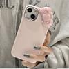 Funda con lazo para iPhone 16 de Apple, con lente galvanizada, nueva Pro Max 14 de silicona suave esmerilada.
