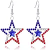 Pendientes Navideños, Pendientes Americanos, Pendientes Acrílicos Creativos de Bandera de Fiesta, Accesorios de Estrella de Celebración para el Día de la Independencia