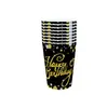 Transfronteiriço Novo Popular Preto Dourado Rosa Dourado 30 Anos 40 Anos 50 Anos 60 Anos 70 Anos 80 Anos Festa de Aniversário Conjunto Decoração