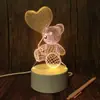 Luz nocturna 3D de fábrica enchufable usb Táctil Control remoto acrílico lámpara de mesa pequeña actividades empresariales regalo mayoreo