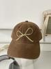 Gorra de béisbol con lazo estilo Corea del Sur para mujer, nueva para primavera y verano, dulce, linda, protección solar, sombrero para el sol, gorra con visera