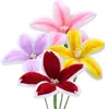 Flor Artificial Lily Palo Retorcido Hecho a Mano Producto Terminado Arreglo Floral Creativo Arreglo Floral Ramo Eterno con Decoración Floral Flor Artificial