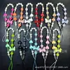 Cadena para Teléfono Móvil Cordón Colgante de Perla Acrílica Nueva Cadena para Teléfono Móvil Cordón de Cuerda de Cuentas Abalorios Pulsera Corta