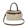Bolso de Mano de Oficina de Alta Gama con Bloques de Color para Mujer, Nuevo Bolso Cruzado de Moda Vintage 2026, Bolso Saco Versátil para el Viaje Diario