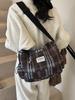 Bolso Trendy de Hombro Estilo Coreano 2026 Invierno Nuevo Color Bloqueado Cuadros Bolsa Cuadrada Pequeña para el Trabajo y los Viajes Bolso de Hombro para Mujer