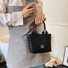 Verano Nuevo Bolso de Mano de Color Sólido para Mujer 2025 Simple Versátil Bolso de Hombro Tipo Cubo Moda Trendy Bandolera Bolso Pequeño