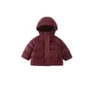 Abrigo de Algodón con Capucha para Niños 2026 Invierno Espesado Cálido Superior Color Sólido Chaqueta Larga de Algodón Unisex Ropa de Invierno Ropa Estilo Coreano