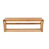 Estante de Madera Maciza para Toallas Montado en la Pared para Baño Hotel Estante de Bambú para Almacenamiento de Toallas Hogar Estante de Bambú Doble Capa para Pared