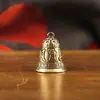 Colgante de campana vintage de latón puro, campana Vajra estilo Tíbet, campana con carácter de fortuna, campana de cobre, colección de campanas de mano, artículo decorativo pequeño