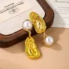 Brincos de Pérola Exagerados Cravejados de Diamantes Europeus e Americanos, Brincos Transfronteiriços Modernos e Versáteis, Brincos Elegantes, Sensação de Luxo Leve e de Alta Qualidade para Mulheres
