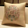 Almofada Decorativa Estilo Chinês Almofada de Sofá Estilo Chinês Sala de Estar Capa de Almofada de Costas Almofada Lombar de Escritório Almofada Grande de Costas com Enchimento para Cabeceira